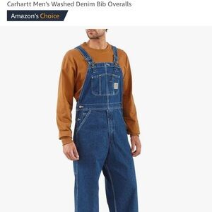 NWT Carhartt Men's Blue Denim Overalls